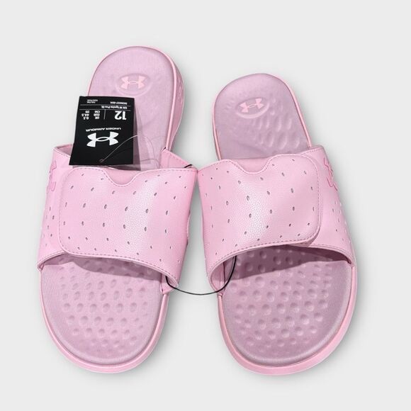 Women’s Under Armour Ignite light pink slide sandal women’s Size 12 - Picture 1 of 6